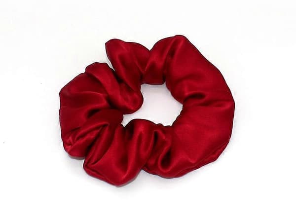 Retro Enkel Satin Hår Scrunchie Slikfarve