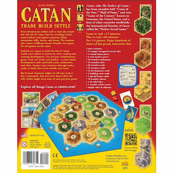 Äventyr i Catan brädspel för vuxna och familjer från 10 år och uppåt 25th Anniversary Edition