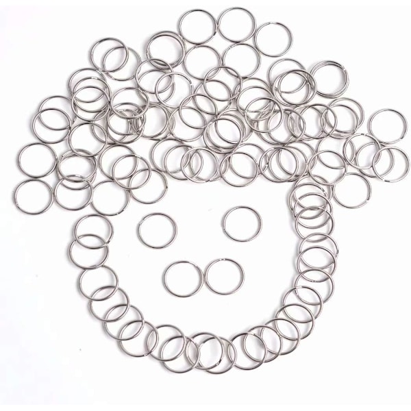 100 kpl 25 mm pyöreitä avaimenperiä