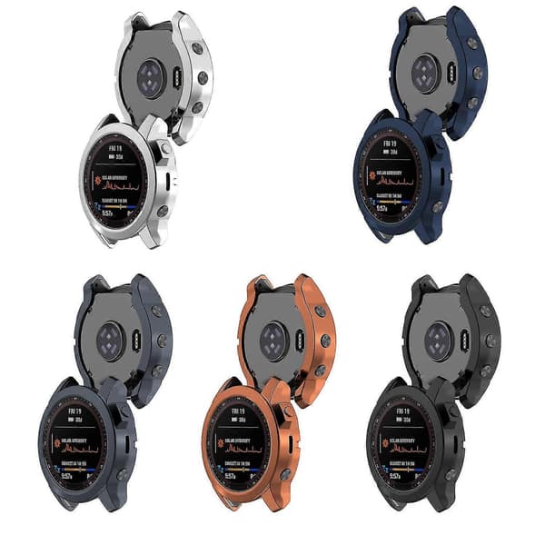Støtsikkert TPU-deksel til Garmin Fenix 7 Silver