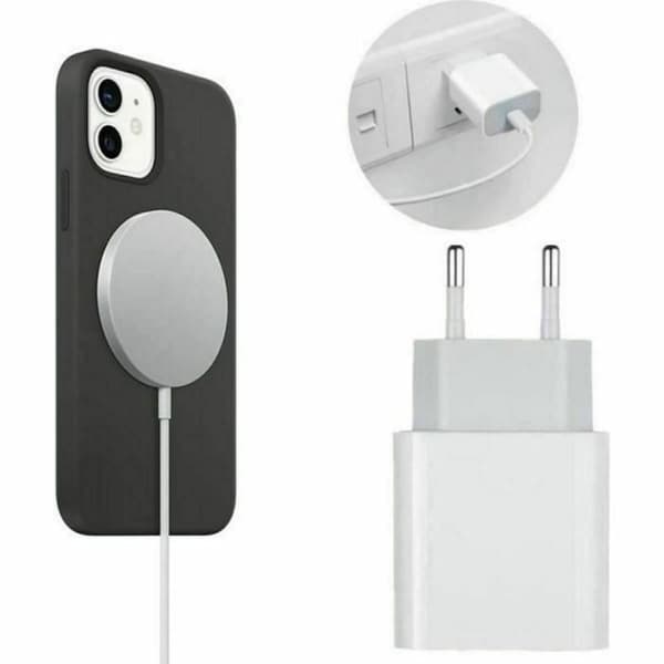 Induktionsoplader - iPhone - MagSafe-kompatibel - 15W - USB-C - Hvid