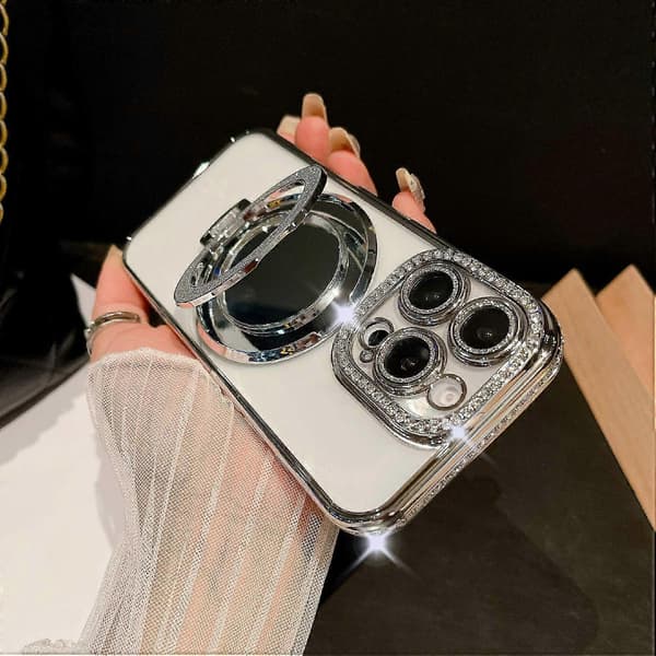Kompatibel med iPhone 16 Pro Max telefoncover Multicolor Silver