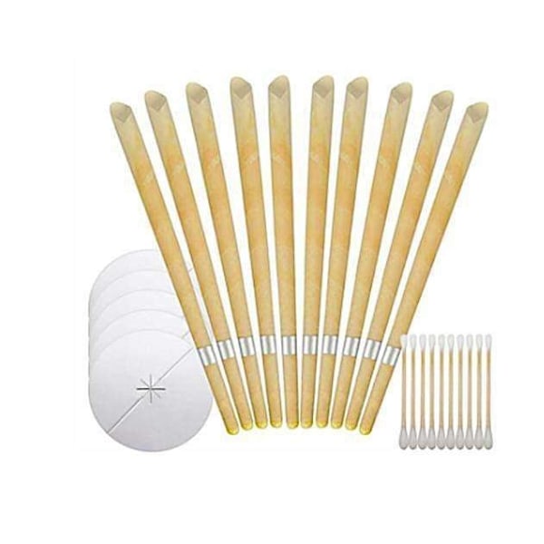 10-pack Öronljus - Tillverkade av Bivax - Aromaterapi Flerfärgade Multicolor multifärg