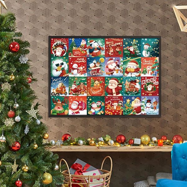 2024 Jigsaw-adventskalender, 24 bokser 1008 brikker 2024 Jigsaw-adventskalender, 24 dagers adventsnedtelling for voksne barn