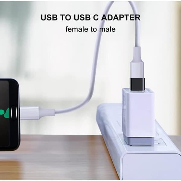 G.STORE Premium USB-C til USB-adapter, USB-C han til USB 3.0-adapter, kompatibel med MacBook Pro/Air 2021 og iMac