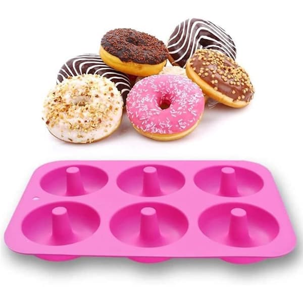 Munkform i silikon - Kakfabrik - Non-stick - Grön+Rosa