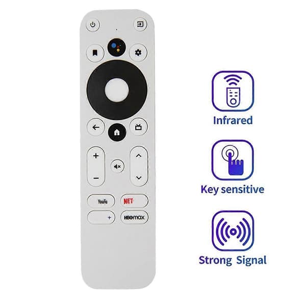 Ersättningsfjärrkontroll för KM2 KM2 PLUS Android 4K UHD TV Box Bluetooth Röstfjärrkontroll White