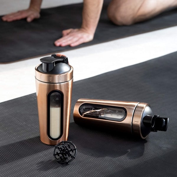 Protein-shaker i rustfritt stål, fitness for proteinshake