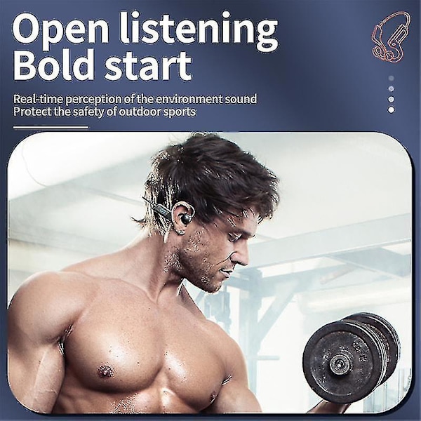 Benledningshörlurar Bluetooth Trådlösa IPX8 Vattentäta MP3-spelare Hifi Öronkrok Hörlurar Med Mikrofon Headset För Simning
