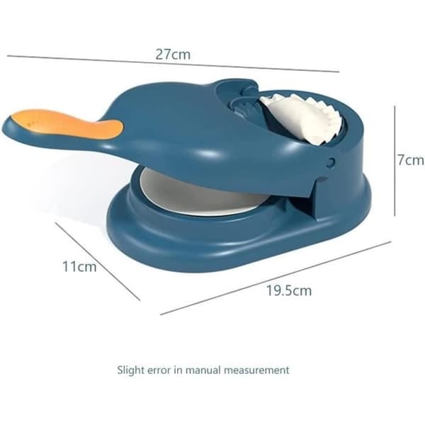 2-i-1 Dumplingmaskine - Manuel - Non-stick - Blå - Ideel til Ravioli