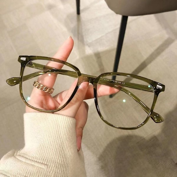 Anti-blått lys briller, flate speilglass, BRUN brown