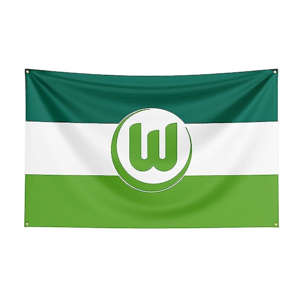 Born Pretty 3x5 Vfl Wolfsburg -lippu polyesteristä painettu kilpa-urheilulippu koristeluun B 120 x 180cm