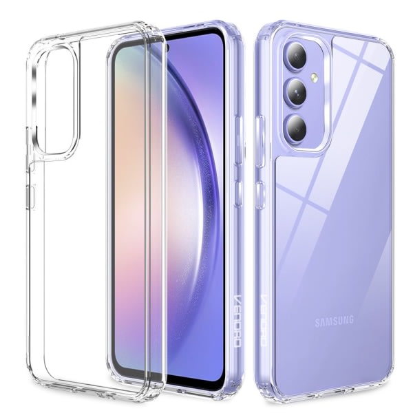 Elegant Choise telefoncover med skærmbeskytter til Samsung Galaxy A54 5G Stødsikkert blødt TPU-cover, transparent