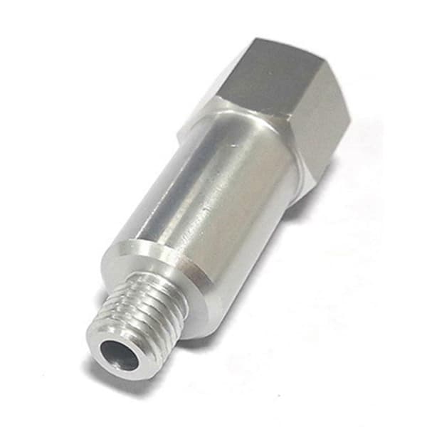 Kjølevæsketemperatursensoradapter for LS Swap Gauge M12-1.5 til hunn 3/8 tommer NPT-sensor forlenget silver