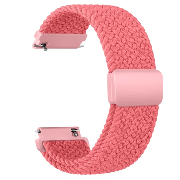 20mm Flettet Sololoop for Garmin Vivoactive 5/3/3 Music Armbånd for Garmin VivoMove3/Trend/Sport Venu SQ/SQ2/2plus Rem Rosa Rosa Rose rosa Rose pink 20mm