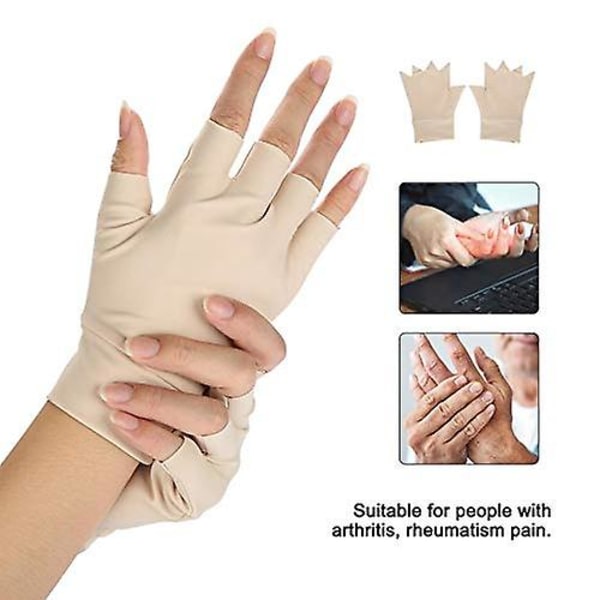 1 Pair Half-Finger Compression Gloves