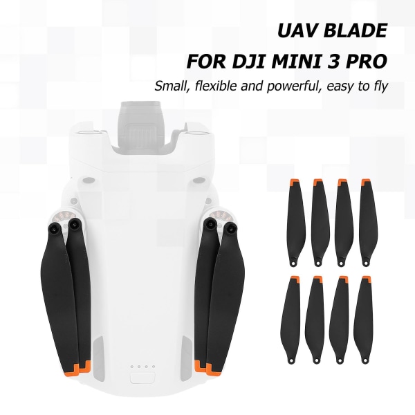 8 stk erstatningspropeller for Dji Mini 3 Pro Drone - Propeller med lav støy og hurtigutløsning