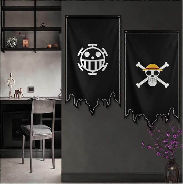 Stykke Banner Anime Flagg Luffy Pirat