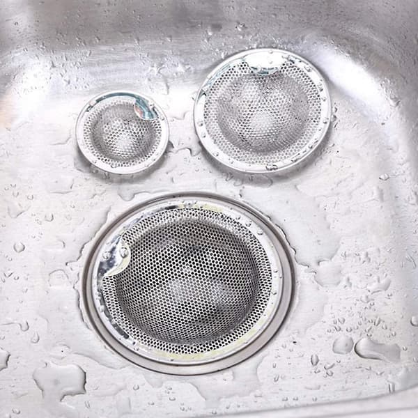 Rustfritt stål avløpsfilter vaskefilter dusj hårfilter badekar hår catcher 2 stykker (10cm)