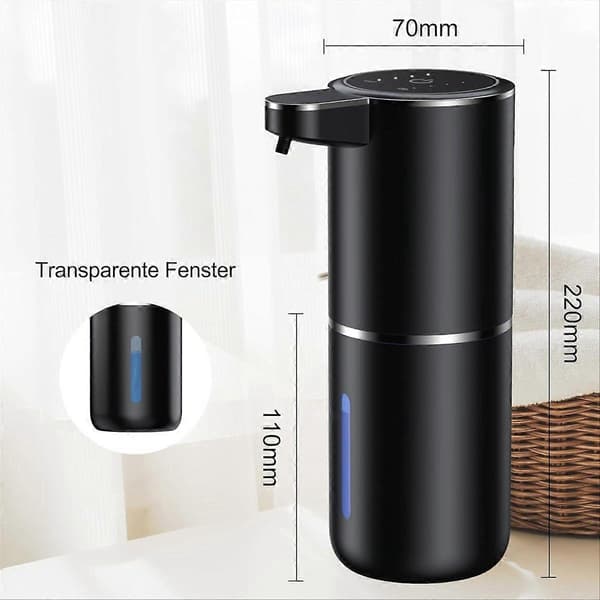 Automatisk tvåldispenser, 380 ml, elektrisk väggmontering, skummodell