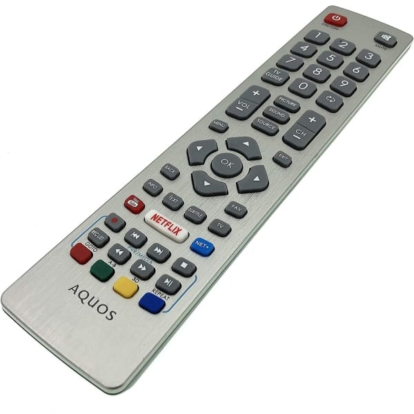 SHW/RMC/0115 fjärrkontroll för Sharp Aquos UHD 4K Freeview TV LC-40UG7252K LC-40UI7352E LC-43CFG6002E