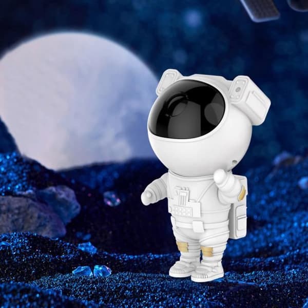 Projektor - Projeksjonslampe - Astronaut - 8 effekter - Fjernkontroll - Grønne stjerner