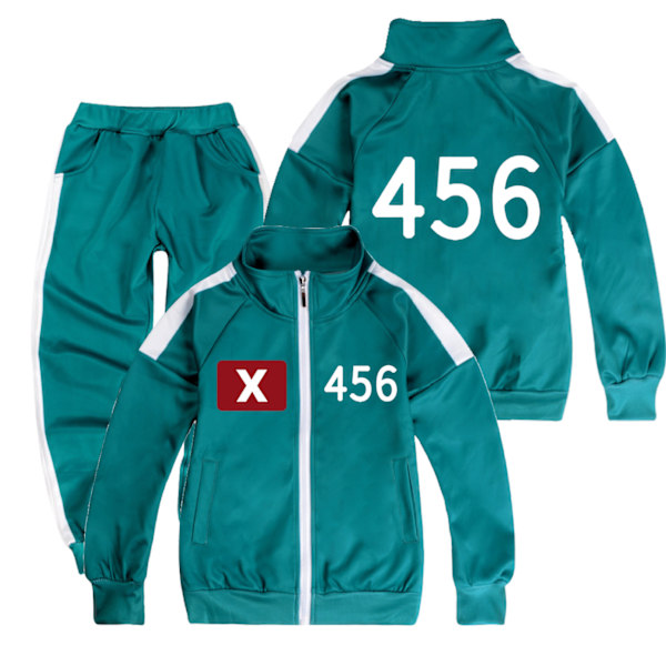 Squid Game Sæson 2 - Jakke og Bukser Outfit til Børn Overlevelsesspil Gave #456 #456 #456 #456 160cm