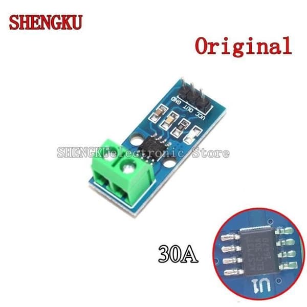 ACS712 30A - ACS712 5A 20A 30A Hall-ilmiöön perustuva virta-anturimoduuli Arduinolle
