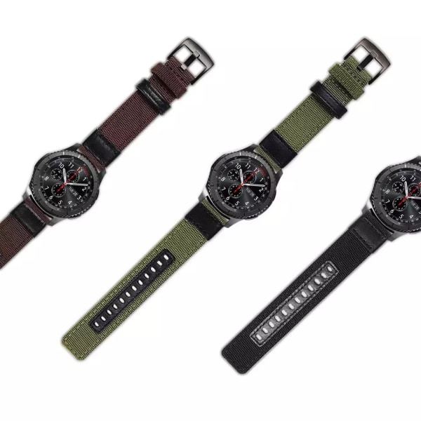 Snygg klocka i nylon - Samsung Galaxy Watch S3 Frontier 22mm green