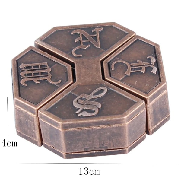 Klassisk IQ Metal Hjerne Teaser Magisk Perplexing Puzzle Hjerne Spin Puzzle Spil Lås Op Lås Op Ny Voksen Legetøj 16