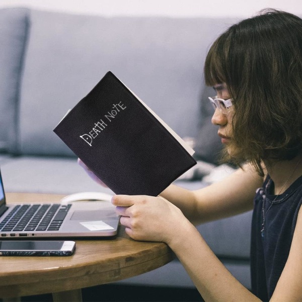 Death Note Notebook, Anime Tema Death Note med Halsband och Fairy