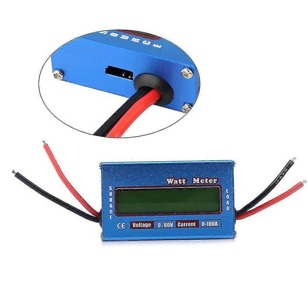 Digital Display Batteri Strömanalysator Wattmätare 60v 100a Kontroll
