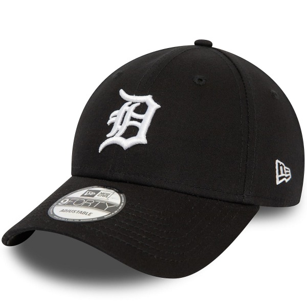 New Era Mens Detroit Tigers League Essentials 9FORTY Justerbar Cap Hatt - Svart