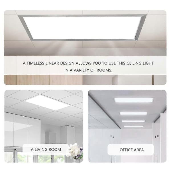 LED Downlight 40W 6500K LED Panel Downlight 30X60cm Vit Grid Lights Insert Light Taklampa för Kontor