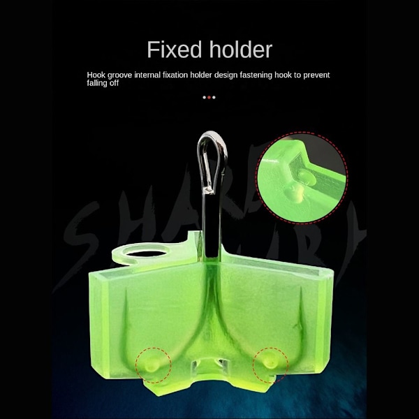 Krokbeskytter Etui Fiske Trippelkroker GRØNN 2 2 Grønn Green 2-2