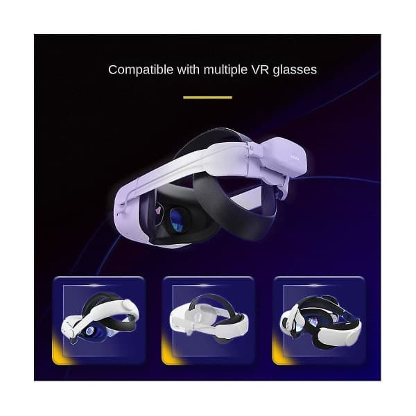 Batteri Hodebåndlader for Quest 2 Justerbar Elitrem Hurtiglading for VR-tilbehør