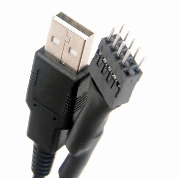 9-pinners USB hannhode til enkel USB Type A hannkabel