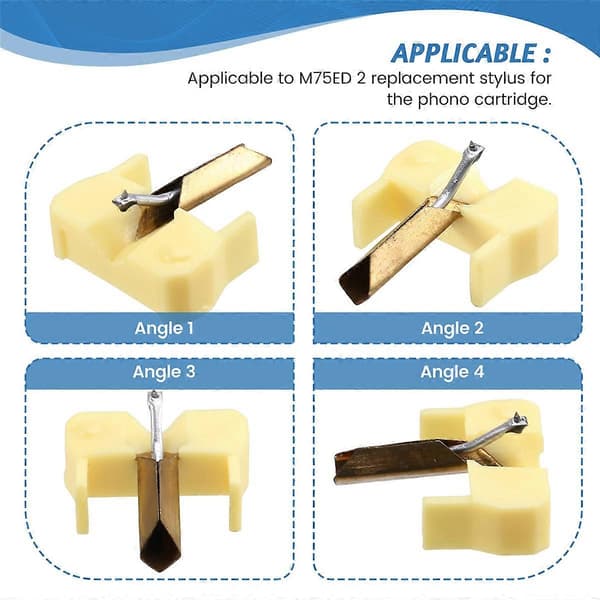 Til M75 M75ED M75-6s DUAL N75 TYPE2 Diamant Stylus Nål