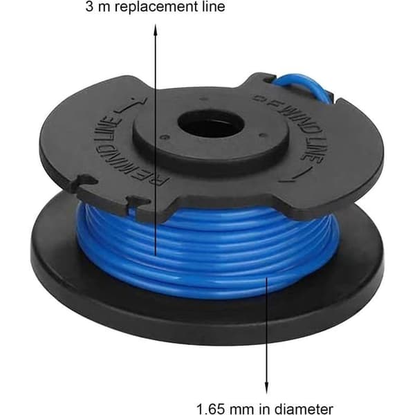 Erstatningsspole for gresstrimmer, trådløs trimmerline
