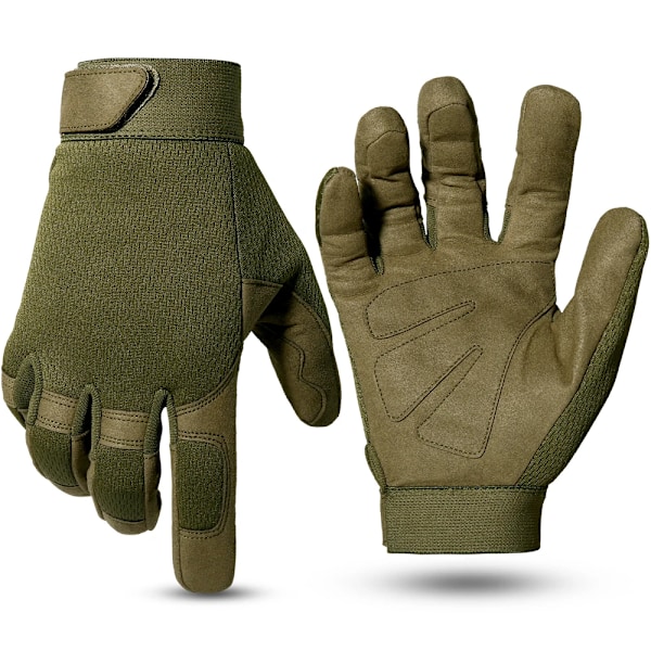 Herrskyttehandskar Militär Armé Taktiska Hel fingerhandskar Pekskärm Andningsbar Cykling Airsoft Paintball Jakt Cykel A9-Grön A9-Grön A9-Green XL