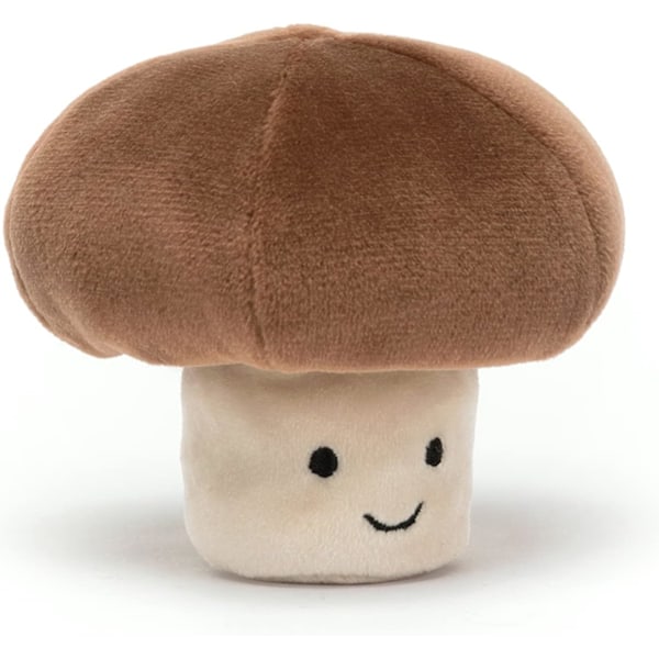 Jellycat Vivacious Vegetable Mushroom Plussjeleke, 3,5 tommer | Grønnsaksplussj | Perfekt gave