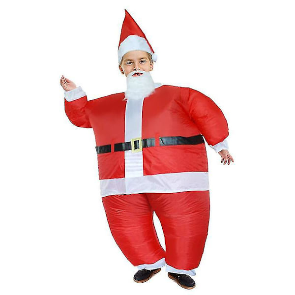 Oppustelig Julemandskostume til Voksne - Sjovt oppusteligt kostume til julefest cosplay