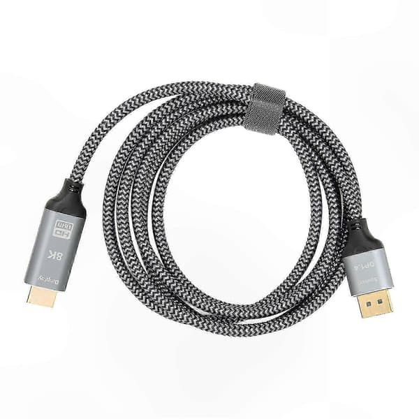 8K HDMI 2.1 - DisplayPort 1.4 -sovitin – uros-naaras-liitäntäkaapeli