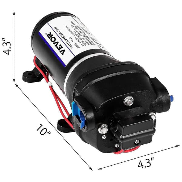 40PSI 12V Högtrycksmembranvattenpump, 17L/min