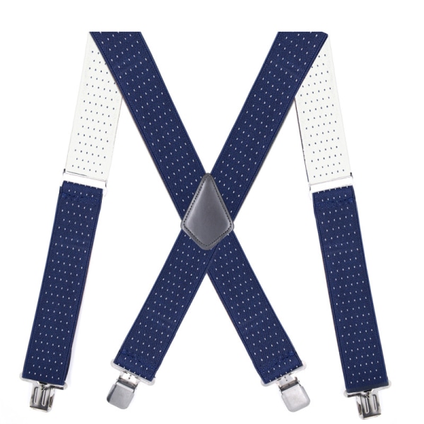 5 cm elastisk axelremsklämma för män med 4 X-formade justerbara häng 20- Tibetan blue dots