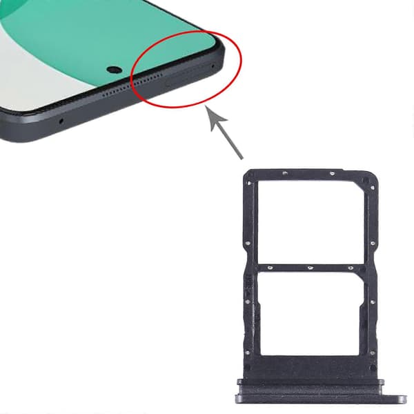 For Huawei Nova 11i SIM + SIM-kortbrett Black