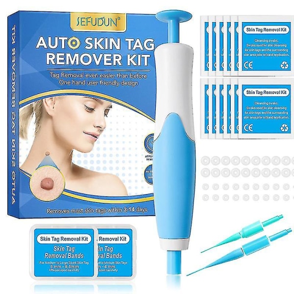 Auto Skin Tag Remover Kit Tagband Hem Dubbelt huvud Vårtborttagningsverktyg Skin Tag Remover Penenhet för snabb borttagning#ylm-fb31256
