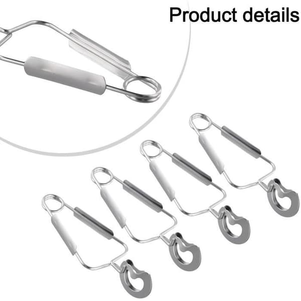 Snegleklemmer - Sæt med 4 - Rustfrit stål - Rustfri - Ergonomisk design