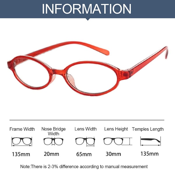 Anti-blått lys briller Runde briller RØD FLAT LYS FLAT Rød Red Flat light-Flat light