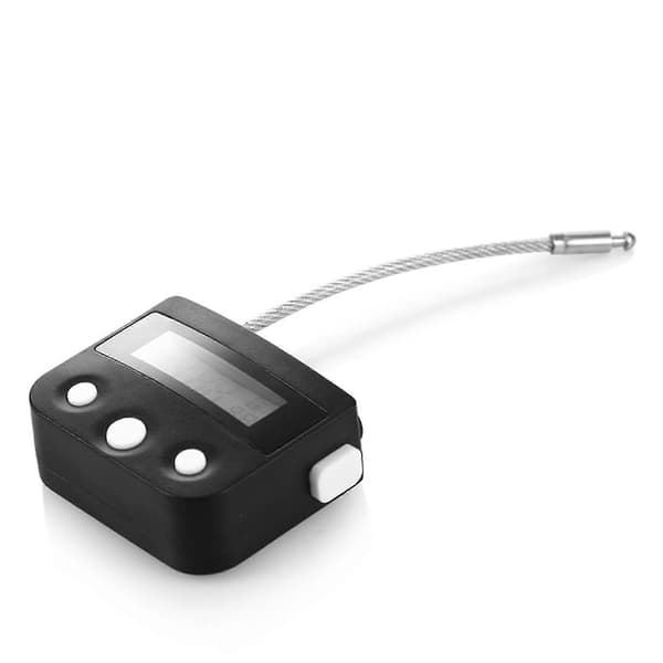 2x Electronic Timer Lock with Time Lock, Countdown Lock with USB Charging, 130kg Pull Force, Waterproof for Outdoor Use, 46x40x20mm, Black